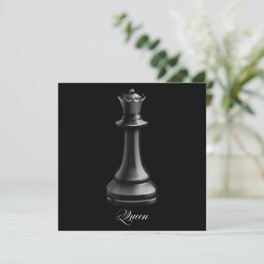 Queen Chess Piece Halloween Costume Chess Lover Kaart (Staand voorkant)