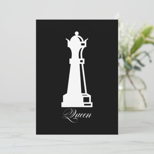 Queen Chess Piece Halloween Costume Chess Lover Kaart (Staand voorkant)