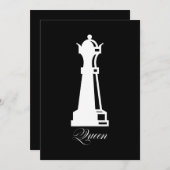 Queen Chess Piece Halloween Costume Chess Lover Kaart (Voorkant / Achterkant)