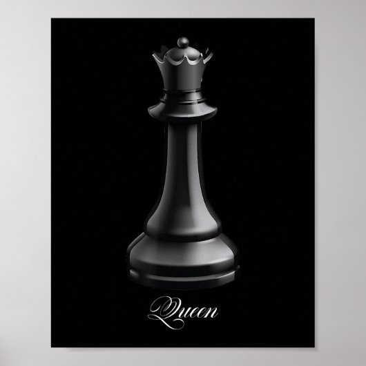 Queen Chess Piece Halloween Costume Chess Lover Poster (Voorkant)
