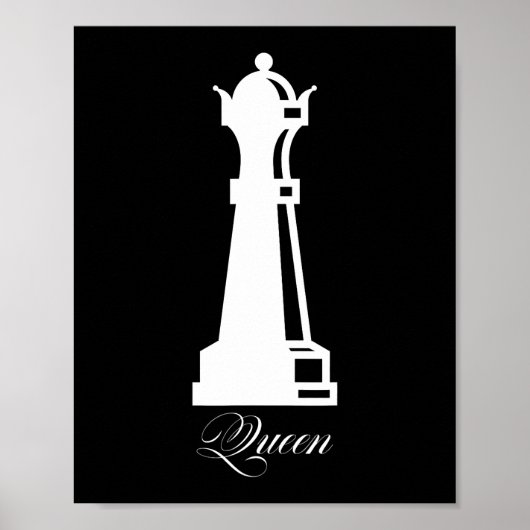 Queen Chess Piece Halloween Costume Chess Lover Poster (Voorkant)