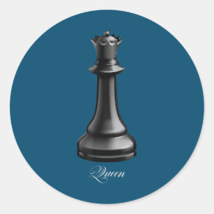 Queen Chess Piece Halloween Costume Chess Lover Ronde Sticker