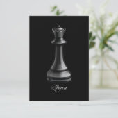 Queen Chess Piece Halloween Costume Chess Lover RSVP Kaartje (Staand voorkant)