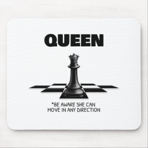 Queen Chess Wees je ervan bewust dat ze in elke ri Muismat