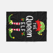 Queen Christmas Elf Matching Pajama X-mas Party  Fleece Deken (Voorkant (Horizontaal))