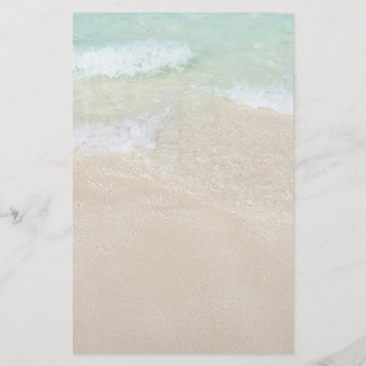 Queen Conch Shell Beach Sand Lined Writing Paper Briefpapier (Achterkant)