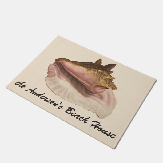 Queen Conch Shell Seashell, zeeleven Deurmat (Schuin)