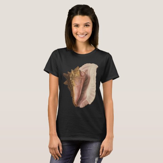 Queen Conch Shell Seashell, zeeleven T-shirt (Voorkant volledig)