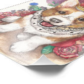 Queen Corgi Foto Afdruk (Hoek)