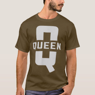 Queen Costume Letter Q Matching Couples Gifts K T-shirt