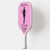 Queen Court Sparkle roze Naam Pickleball Paddle (Links)
