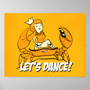 Queen Crab Reggae Girl Poster