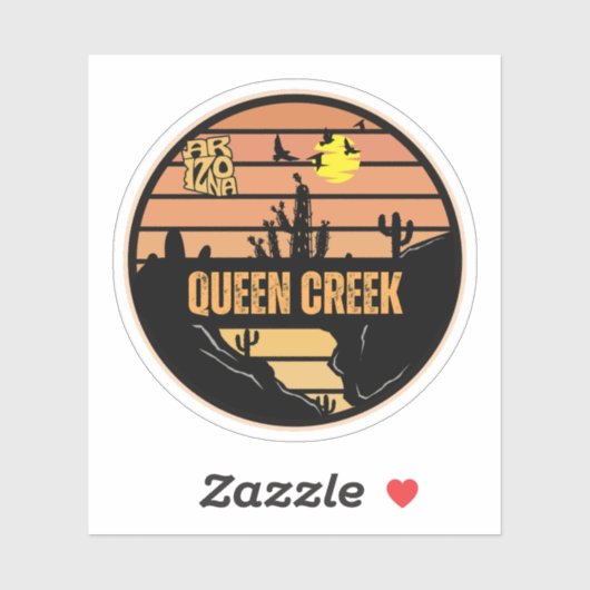 Queen Creek, Arizona Sticker (Vel)