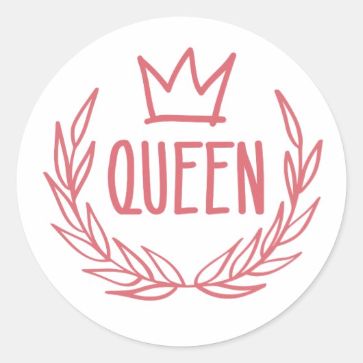 Queen Crown Laptop Stickers (Voorkant)