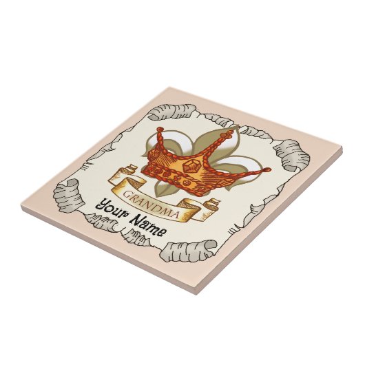 Queen Crown Oma tegel Tegeltje (Zijkant)