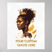 Queen Crown Portrait-Create Your Own Motivational  Poster (Voorkant)