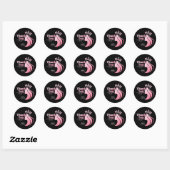 Queen Crown Roze Glitter Zwart Verjaardag Dank u Ronde Sticker (Vel)