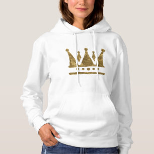 Queen Crown sweatshirt met capuchon