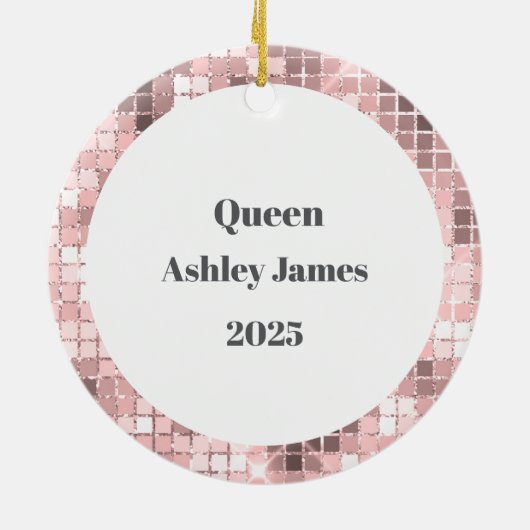 Queen Custom Photo Christmas Ornament (Achterkant)