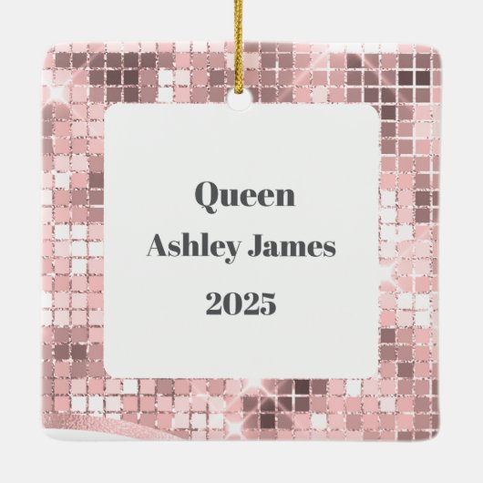 Queen Custom Photo Christmas Ornament (Achterkant)