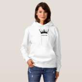 Queen Custom Tekst Crown Wit Hoodies Sweatshirts (Voorkant volledig)
