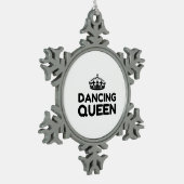 QUEEN DANCING TIN SNEEUWVLOK ORNAMENT (Links)