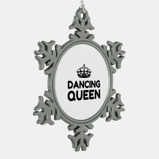 QUEEN DANCING TIN SNEEUWVLOK ORNAMENT (Links)