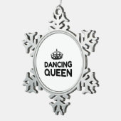 QUEEN DANCING TIN SNEEUWVLOK ORNAMENT (Rechts)