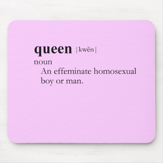 QUEEN (definitie) Muismat (Voorkant)