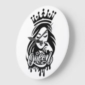 Queen Design – Elegant Royal Crown Grote Klok (Hoek)