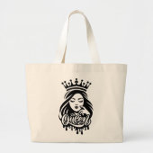 Queen Design – Elegant Royal Crown Grote Tote Bag (Voorkant)