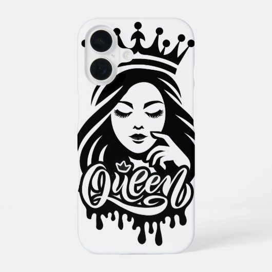 Queen Design – Elegant Royal Crown iPhone 16 Hoesje (Achterkant)