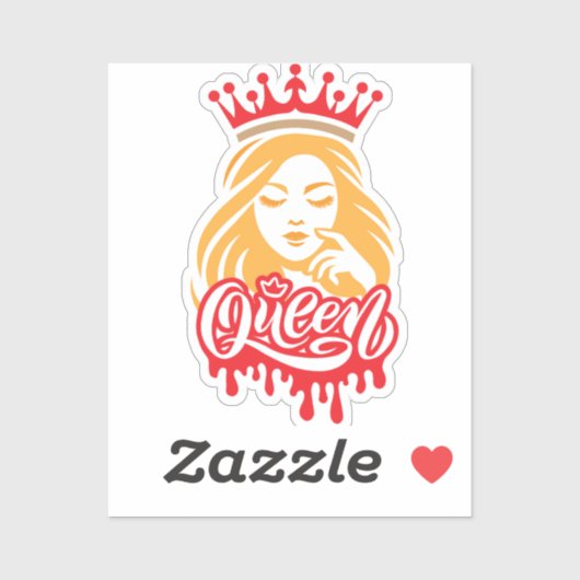 Queen Design – Elegant Royal Crown Sticker (Vel)