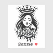 Queen Design – Elegant Royal Crown Sticker (Vel)