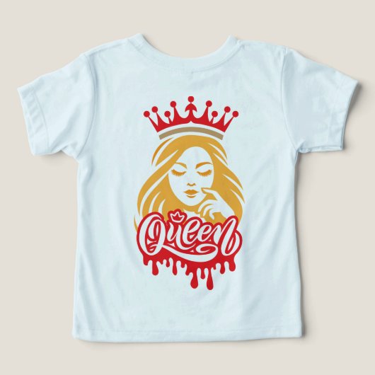 Queen Design – Elegant Royal Crown Typography for  (Design achterkant)