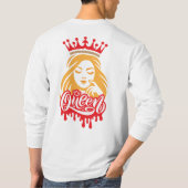 Queen Design – Elegant Royal Crown Typography for T-shirt (Achterkant)