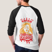 Queen Design – Elegant Royal Crown Typography for  T-shirt (Achterkant)