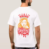 Queen Design – Elegant Royal Crown Typography T-shirt (Achterkant)