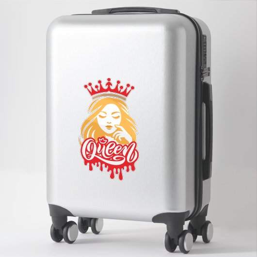Queen Design – Elegante Koninklijke Kroon Sticker (Koffer)