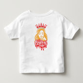 Queen Design – Elegante Koninklijke Kroon Typograf Kinder Shirts (Achterkant)