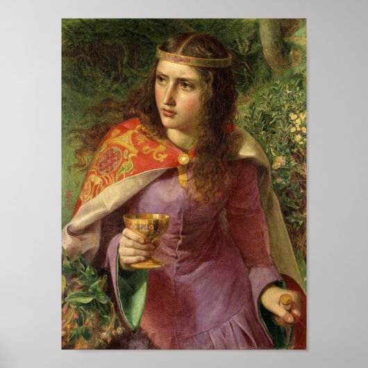 Queen Eleanor, c. 1858 van Frederick Sandys Poster (Voorkant)