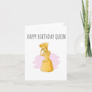 Queen Elegant Birthday Kaart