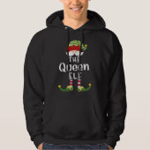 Queen Elf kerstfeest Funny Pajama Partij Hoodie (Voorkant)
