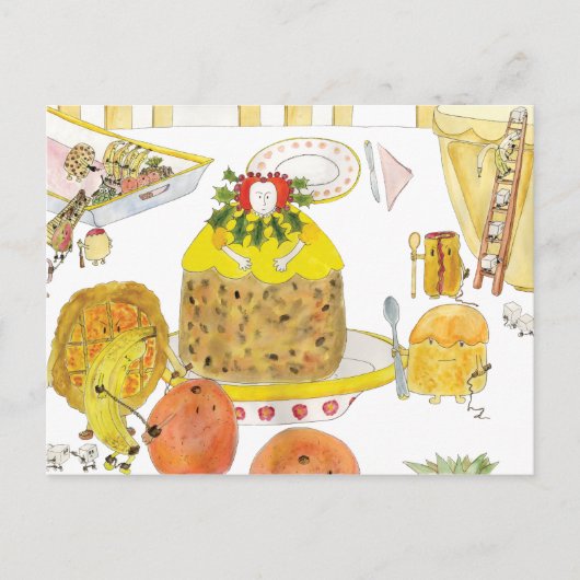 Queen Elizabeth 1 Funny Cake History Cartoon Art Briefkaart (Voorkant)