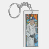 Queen Elizabeth At Paddington Station Sleutelhanger (Voorkant Links)