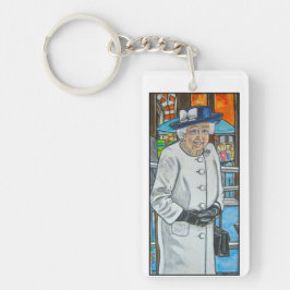 Queen Elizabeth At Paddington Station Sleutelhanger