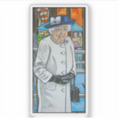 Queen Elizabeth At Paddington Station Sticker (Voorkant)