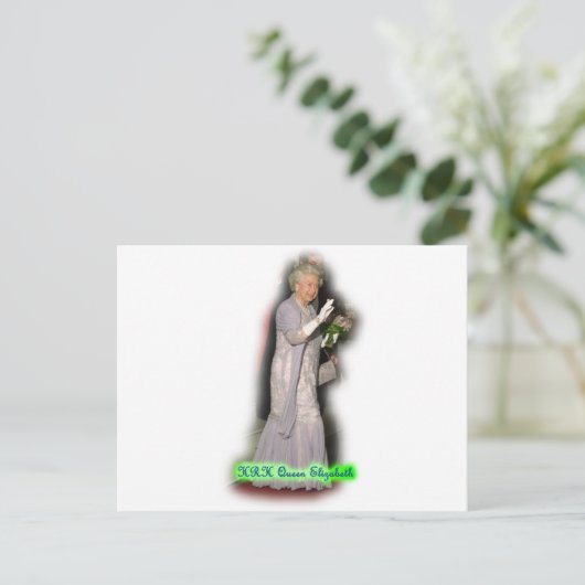 QUEEN Elizabeth Briefkaart (Staand voorkant)