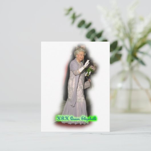 QUEEN Elizabeth Briefkaart (Staand voorkant)