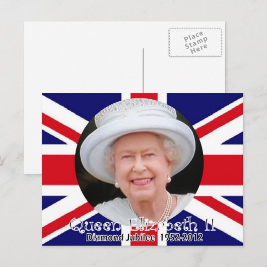 Queen Elizabeth Diamond Jubilee briefkaart (Voorkant / Achterkant)